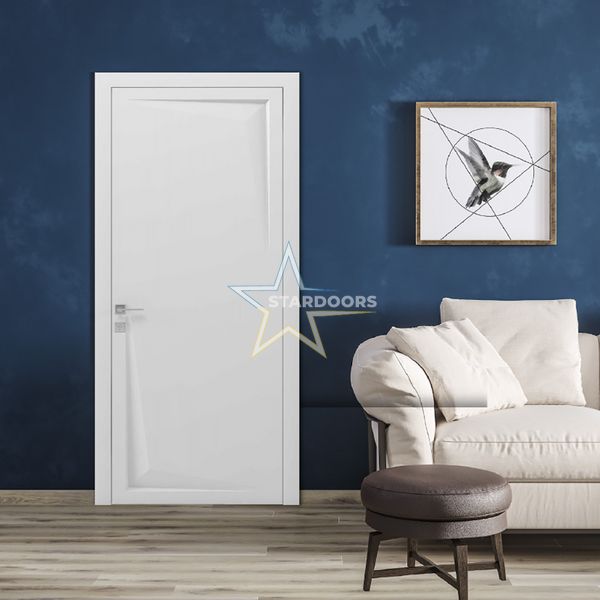 Міжкімнатні двері Rodos Nikoletta, глухе, білий мат 194 Loft фото