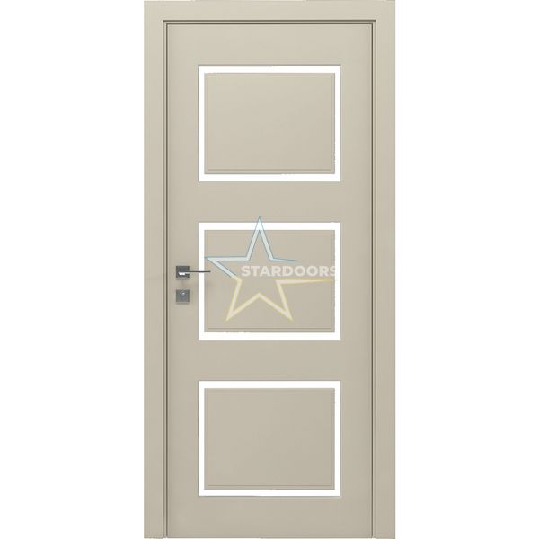 Міжкімнатні двері Rodos Dolce напівскло 3, фарба RAL 368 Cortes фото