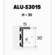 Плинтус алюминиевый скрытого монтажа ALU-S3015 ALU-S3015 фото 5