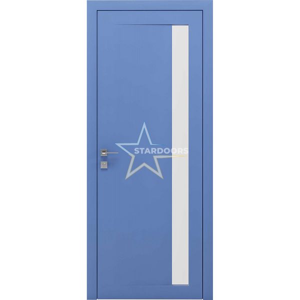 Міжкімнатні двері Rodos Arrigo, напівскло тріплекс, фарба RAL 227 Loft фото