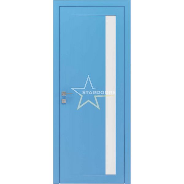 Міжкімнатні двері Rodos Arrigo, напівскло тріплекс, фарба RAL 227 Loft фото