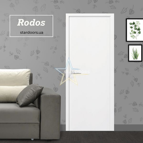 Межкомнатные двери Rodos Prima глухое, белый мат 309 Cortes фото