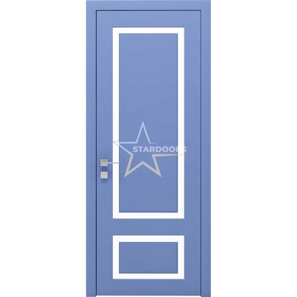 Міжкімнатні двері Rodos Galant напівскло1, фарба RAL 339 Cortes фото