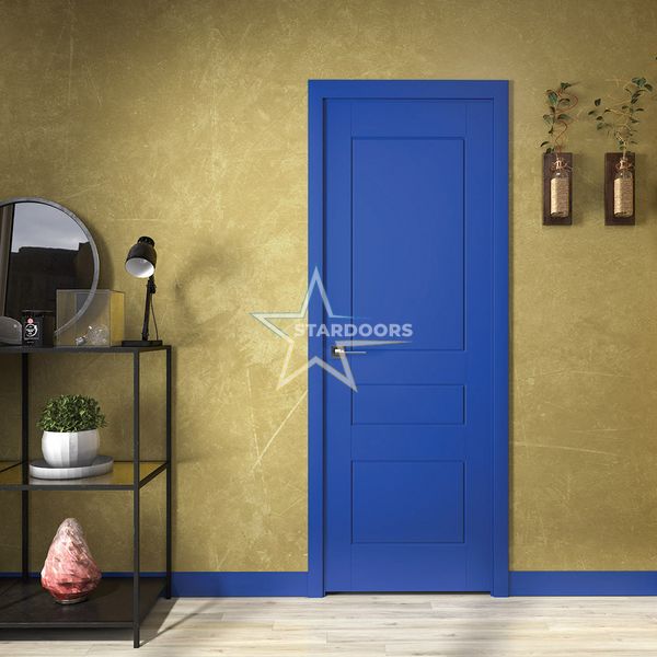 Межкомнатные двери Rodos Salsa глухое, краска RAL 358 Cortes фото