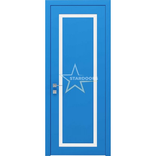 Міжкімнатні двері Rodos Venezia, напівскло, фарба RAL 365 Cortes фото