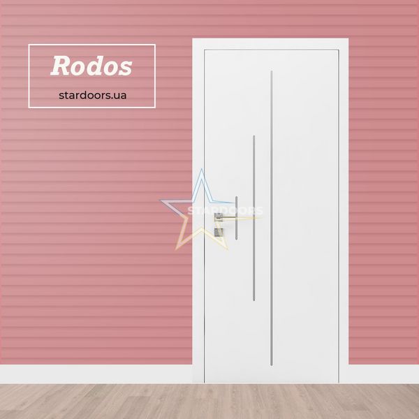 Міжкімнатні двері Rodos Prima 3V1 глухе, білий мат 308 Cortes фото