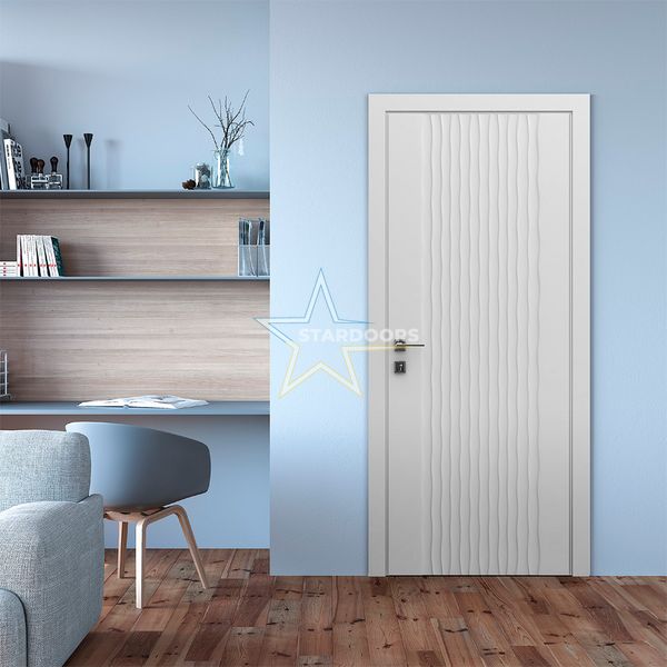 Міжкімнатні двері Rodos Aura, глухе, білий мат 261 Loft фото