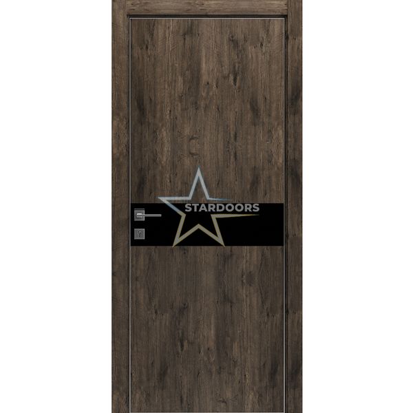Міжкімнатні двері Rodos Flat-02 глухе+alum, скло 467 Modern фото