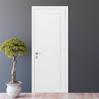 Межкомнатные двери Rodos Arrigo, глухое, белый мат 186 Loft фото