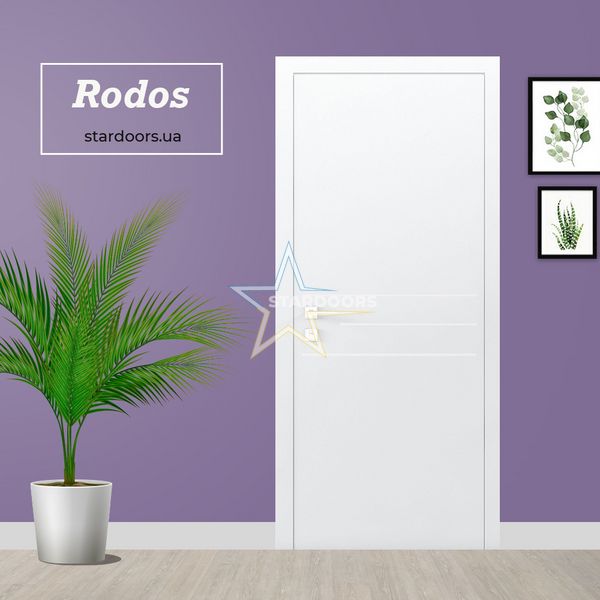 Міжкімнатні двері Rodos Prima 3G глухе, білий мат 306 Cortes фото