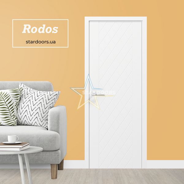Міжкімнатні двері Rodos Tango глухе, білий мат 324 Cortes фото